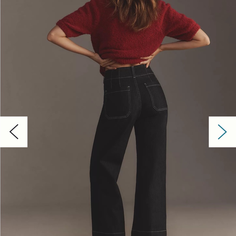 Maeve Dark Wash Flare Jeans / Anthropologie - Picture 2 of 7